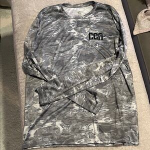 CCA Gray Camouflage Long Sleeve fishing Shirt